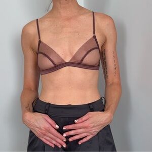 NWT Honey Birdette Sheer Brown Nakeds Lingerie Set